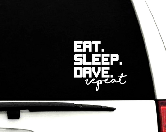 Eat. Sleep. Repeat. Vinyl Decal