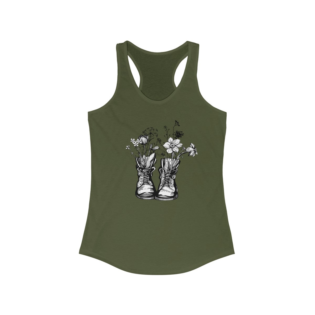 Boots With Flowers Tank Top