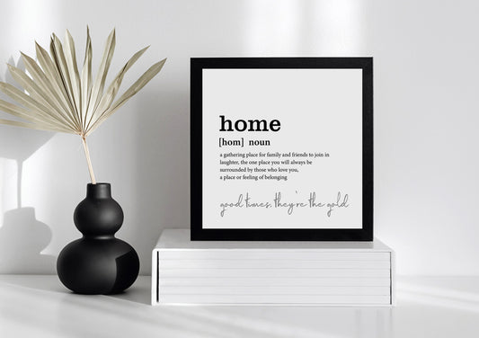 The Definition of Home Minimalistic Framed Print