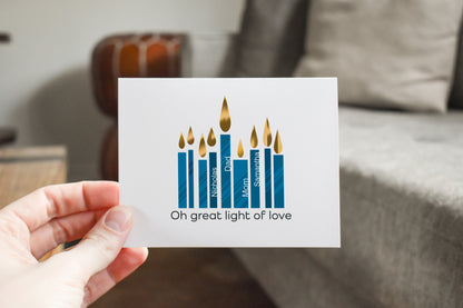 Oh Great Light of Love 6 Hanukah Card Bundle 6 Pack