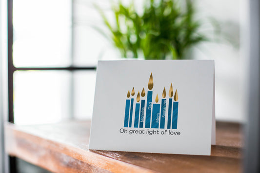 Oh Great Light of Love 6 Hanukah Card Bundle 6 Pack