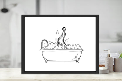 Bathtub Seal Art Print