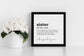 The Definition of Sister Minimalistic Framed Print