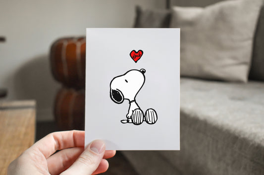 Snoopy Heart Valentines Day Card