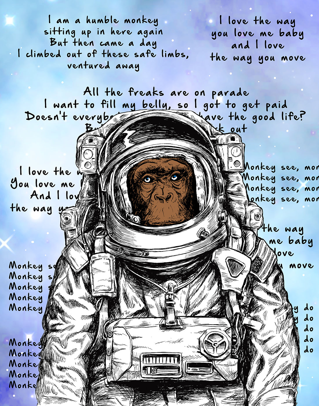 Proudest Monkey Spaceman Mashup Art Print