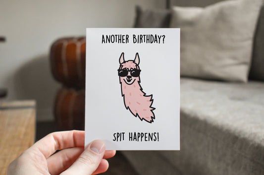 Spit Happens Greeting Card