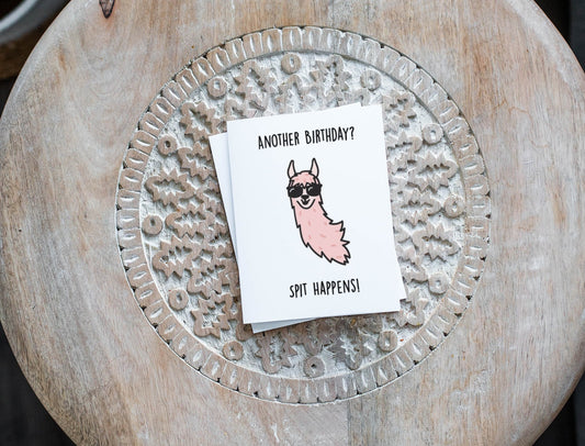 Spit Happens Greeting Card