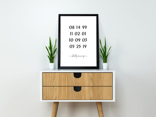 Personalized The Days That Define Us Custom Art Print