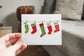 Personalized Stocking Christmas 5x7 Holiday 6 Card Packs (3-6 names available)