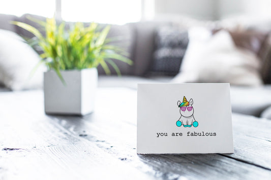 Fabulous Unicorn Greeting Card