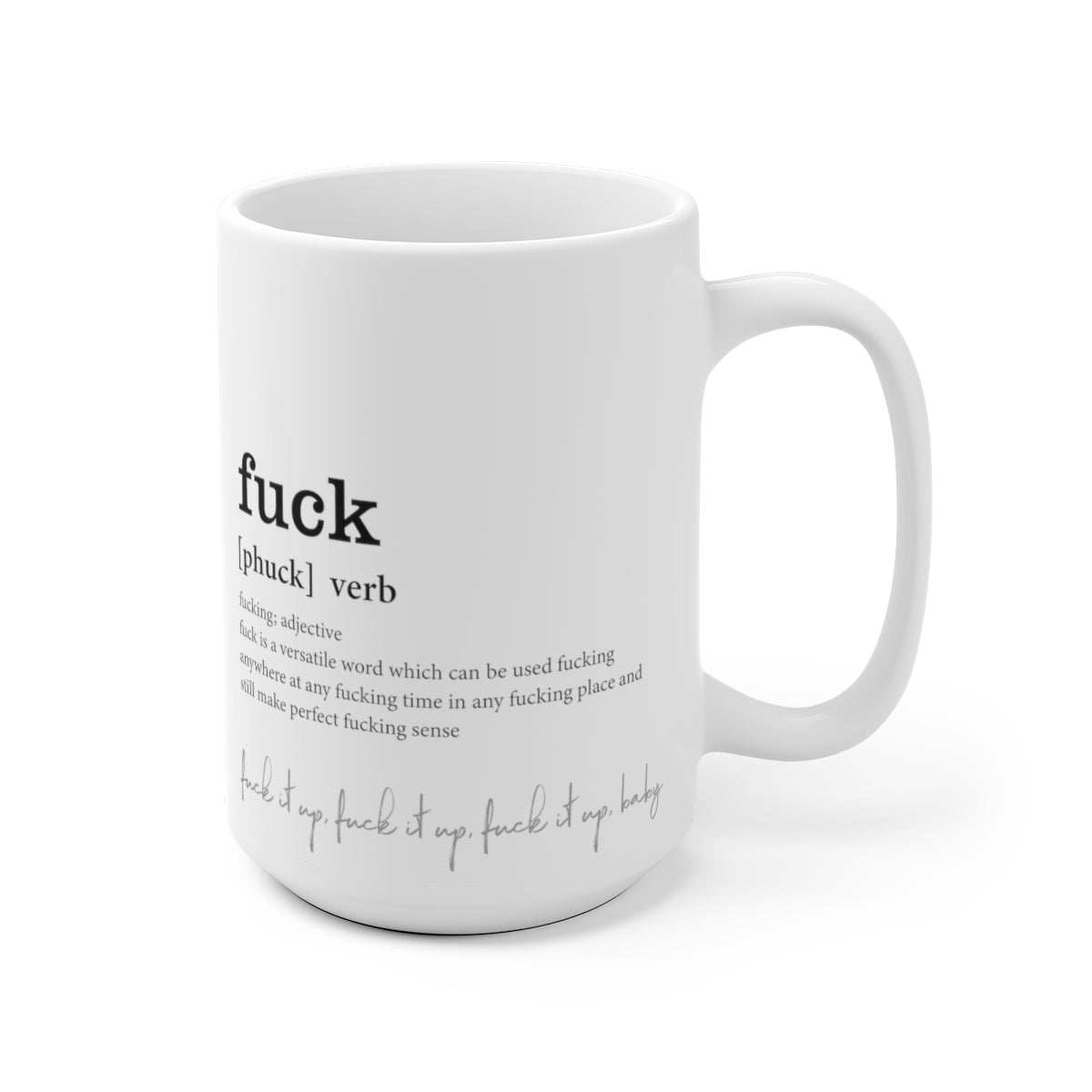 Fuck Definition double sided mug