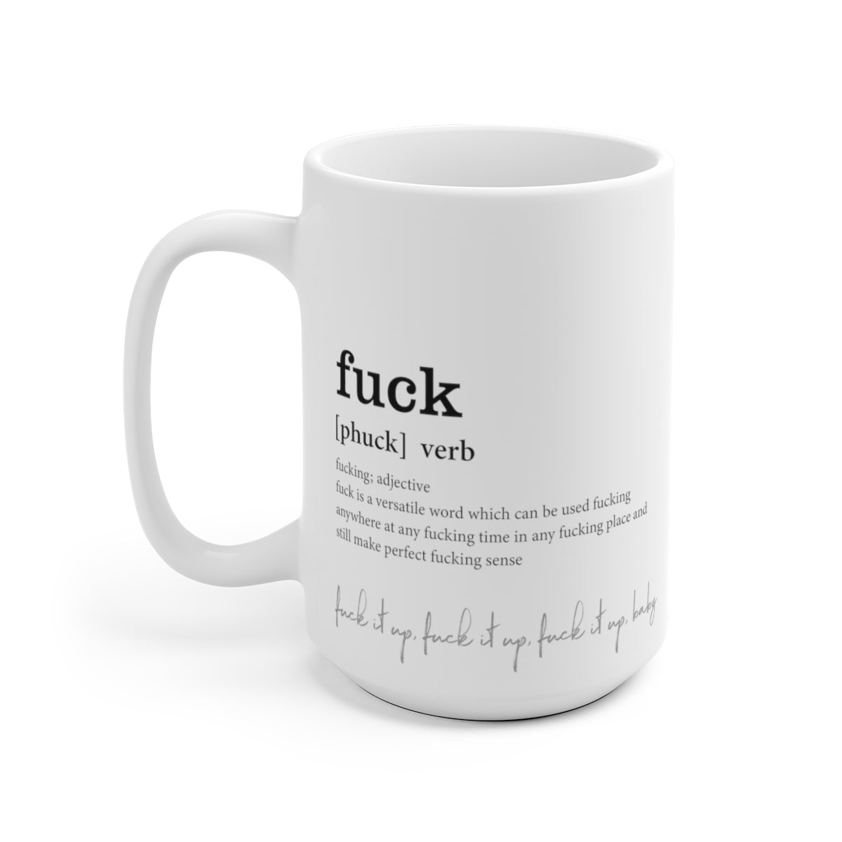 Fuck Definition double sided mug