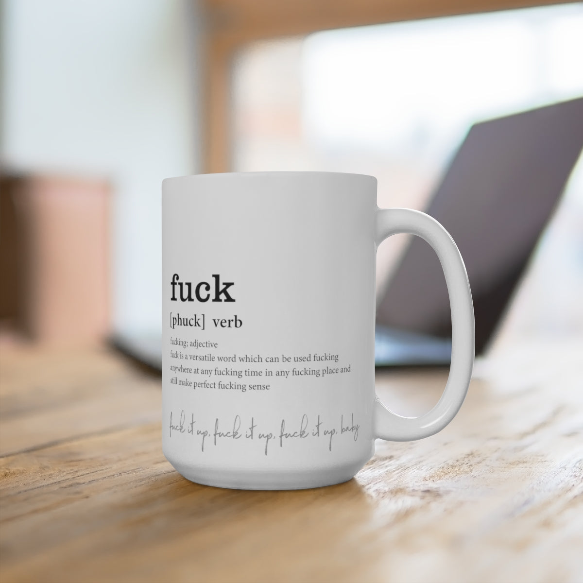 Fuck Definition double sided mug