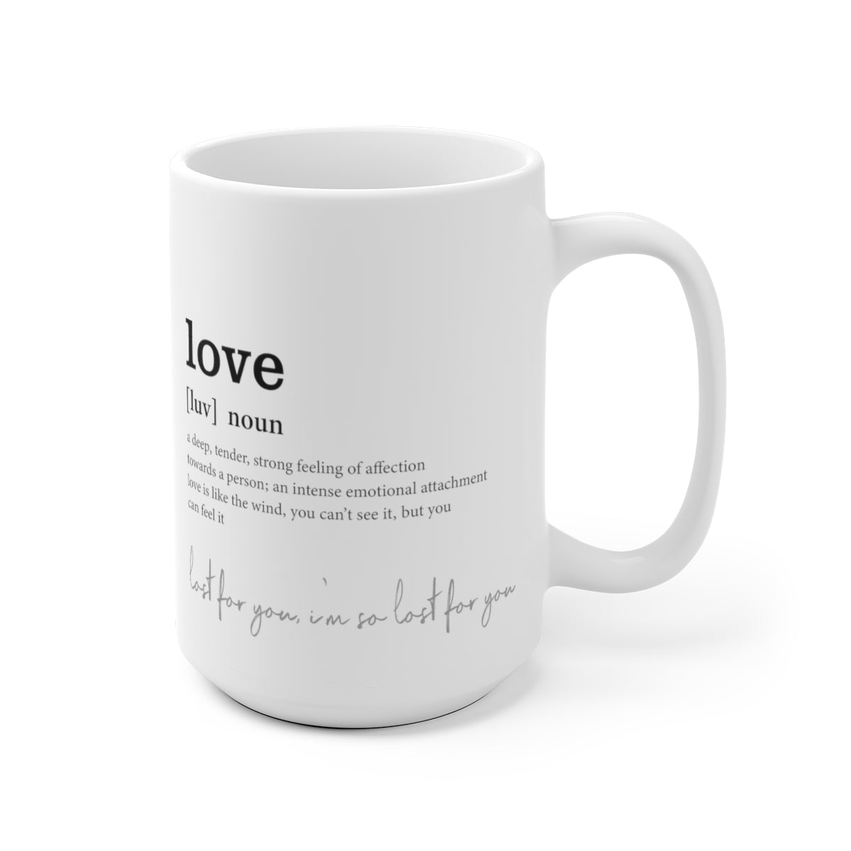 Love Definition double sided mug