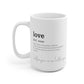 Love Definition double sided mug